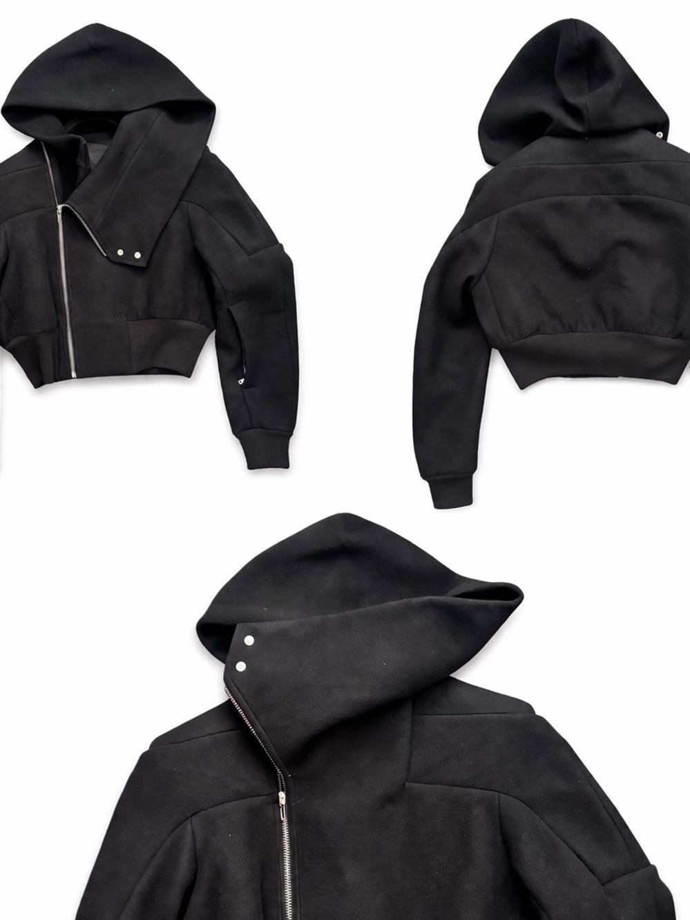 Rick Owens Concordians Cropped Hooded Bomber